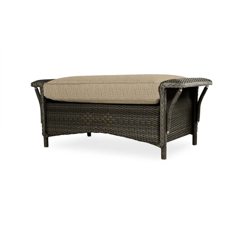 Nantucket Outdoor Ottoman, Beach Natural, Mink