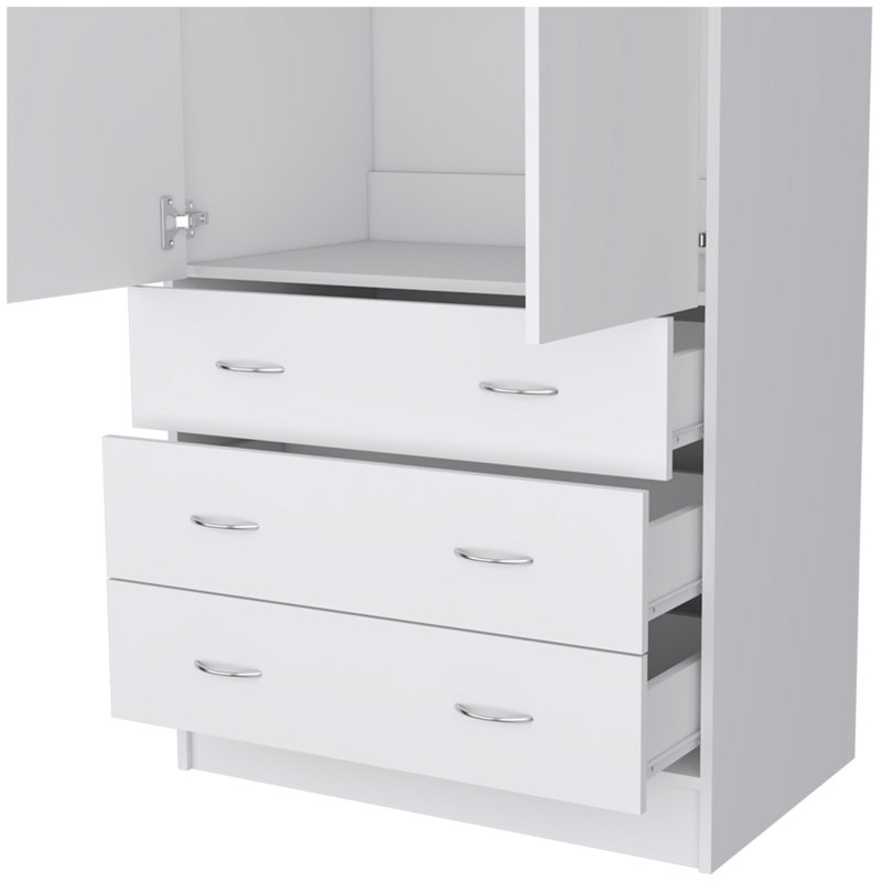 Armoire Ramey, chambre à coucher, Blanc