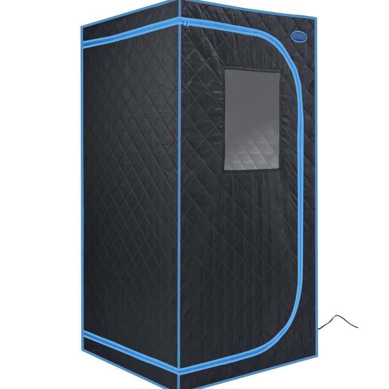 Portable Black Steam Tent - Full Size For Personal Home Relaxation. With Generator, Remote, Foldable Chair. Simple Installation, Rapid Heating. & Ul Verified. High-Performance Insulation, Waterproof