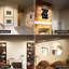 Lampe photo 24 po sans fil avec télécommande - lampe d'art à pile à intensité variable, température de couleur réglable et minuterie pour peintures murales, galerie, chambre à coucher