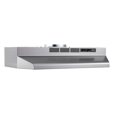 Broan® 36-Inch Convertible Under-Cabinet Range Hood, 230 Max Blower CFM, Stainless Finish