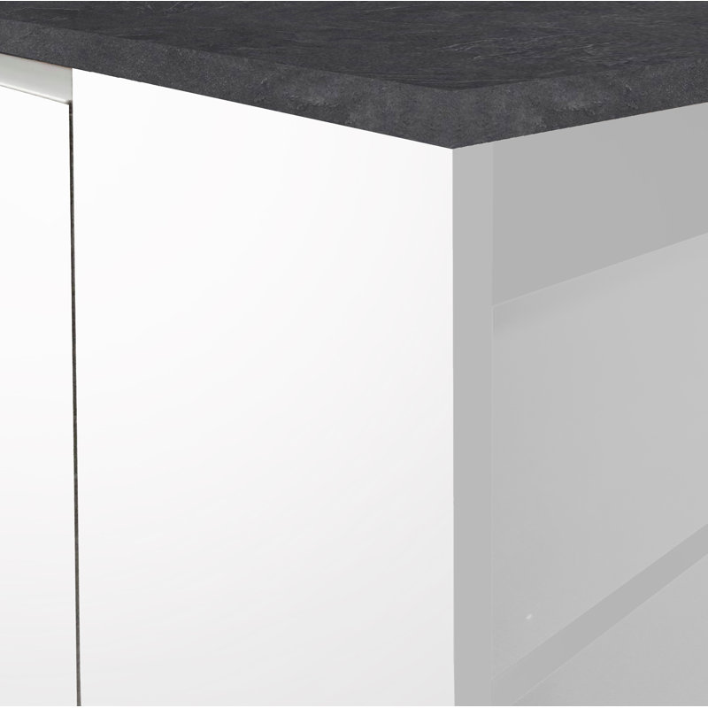 Pameal Wood Kitchen Island, White, Grey