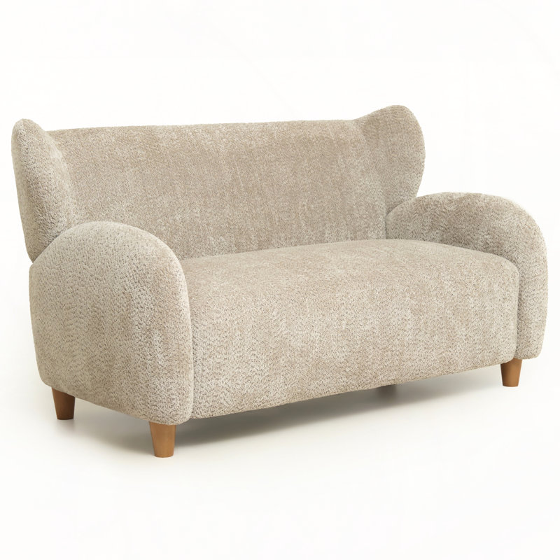 Causeuse en chenille, Chenille brun clair