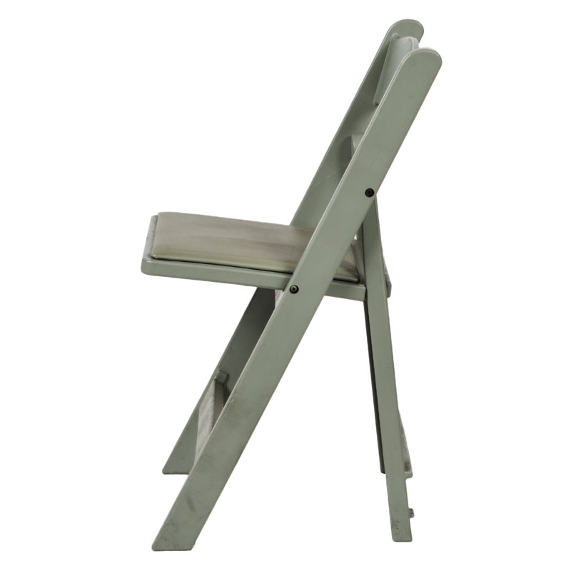 Chaise pliante rembourrée en résine, Gris