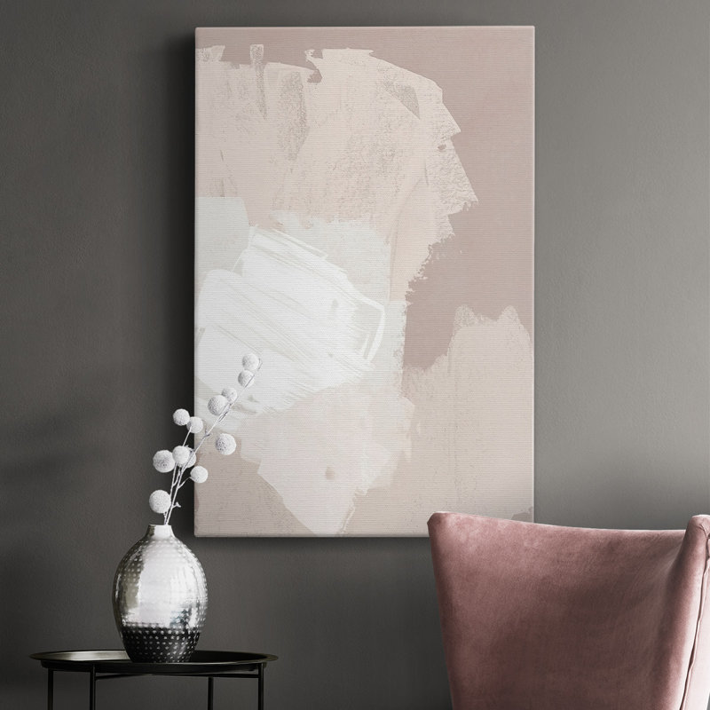 Cloud Slate I - Toile tendue avec châssis de qualité supérieure - prête à être accrochée, H 18 po x l 12 po x P 1,5 po