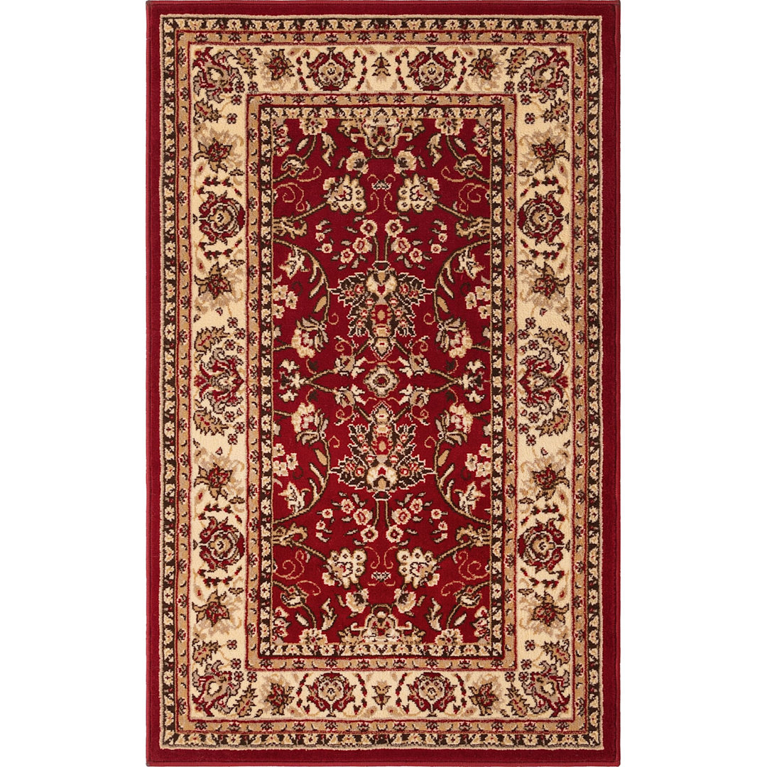 Zayandeh Oriental Area Rug in Rust Unique Loom Rug 