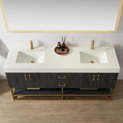 Annice 72"" Double Bathroom Vanity Set -  Wade LoganÂ®, C77A3817811D415B94BC0B44B0FCF545