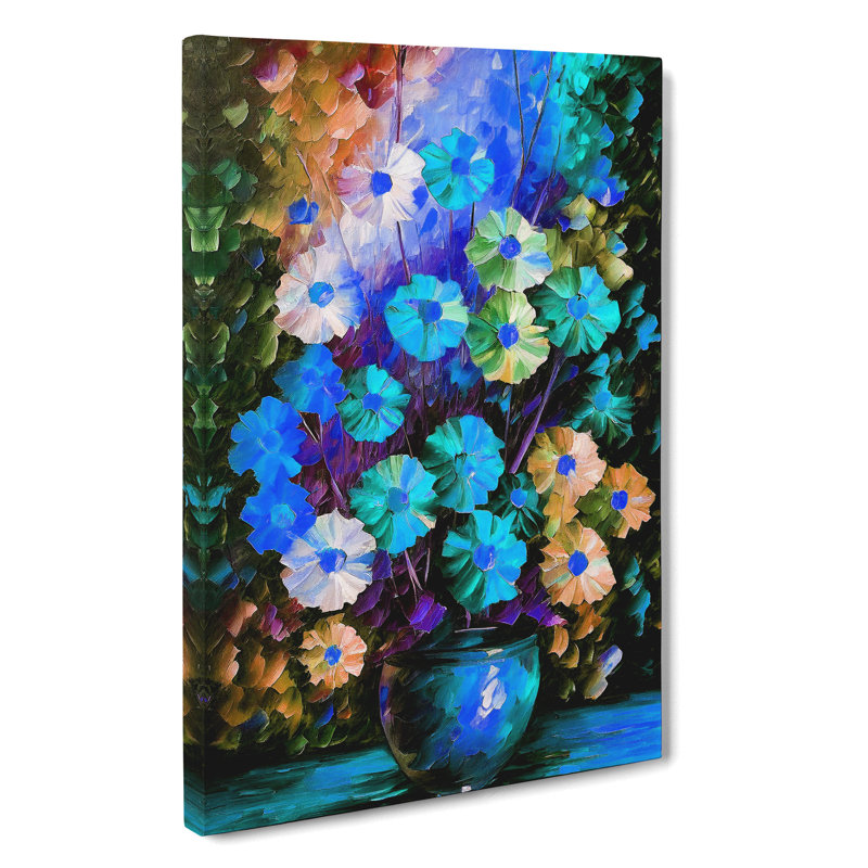 XV1022-4904X Vase Of Flowers No.5 - Print, No Matte, Wrapped Canvas, 50cm H x 35cm W
