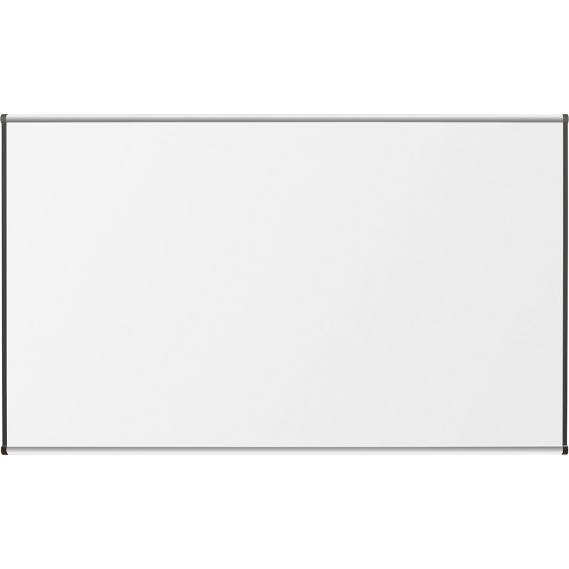 Lorell Yes Steel Wall Wood Whiteboard, 4' H x 8' W, Satin Aluminum
