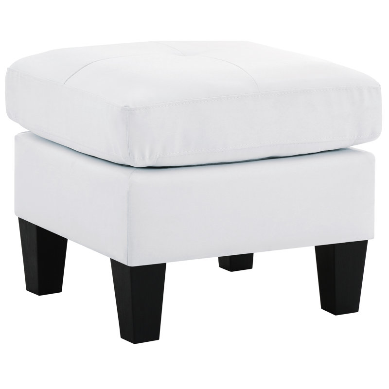Blanc élégant, H 19 po x l 23 po x P 23 po, design décontracté, complémentaire à