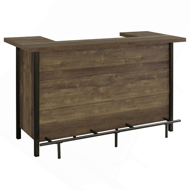Rustic Oak Freestanding Home Bar