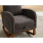 Chaise berçante rembourrée avec repose-pieds rétractable-1109750390