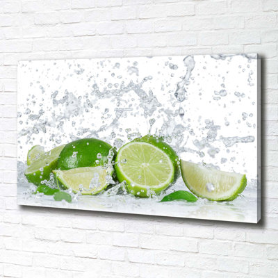 Limes And Water - Wrapped Canvas Print