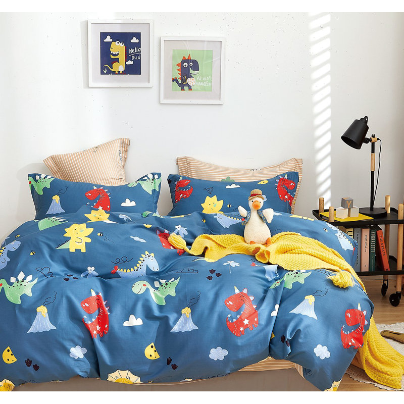 Ensemble d'édredon 100% coton Alter, Édredon simple et 1 taie décorative