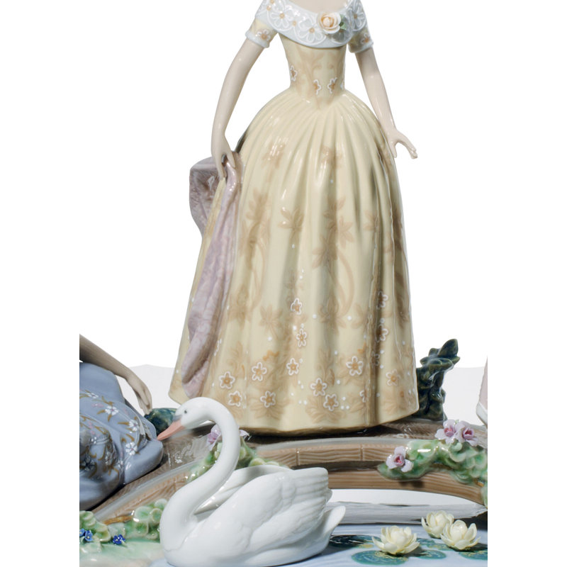 Daydreaming by the Pond Women Figurine