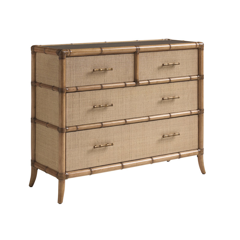 Dolphin 44.25'' W 4 - Drawer Dresser, Brown