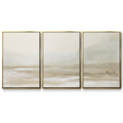 Neutre brume Mesa I - Toile encadrée multi-pièces