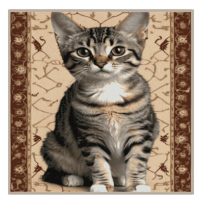 Washable Lambkin Cats Area Rug
