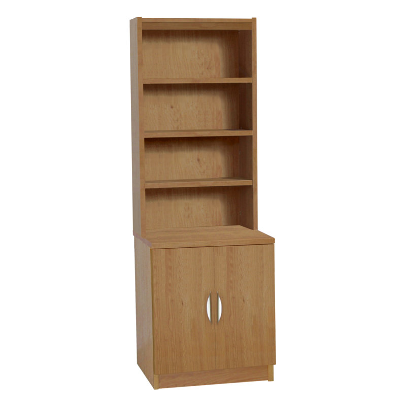 Brender 2 -Door 4 -Shelf Storage Cabinet, English Oak