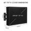 40'' h x 64'' w TV cover, waterproof cover