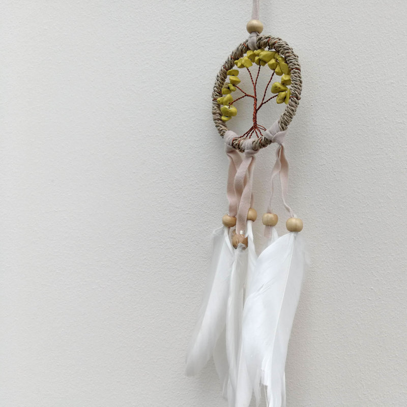 Hand Woven Jute Wall Hanging, Yellow