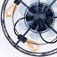 Ventilateur de plafond encastré en cage de 20 pouces, ventilateur de chalet rustique avec lumières, ventilateur à profil bas Black Wildlife Forest pour salon, chambre à coucher