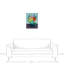 Fleurs dans un vase rayé - reproduction d'art sur toile-22828588-22828590