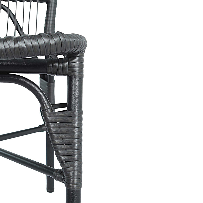 Ensemble de 2 chaises de patio, Noir