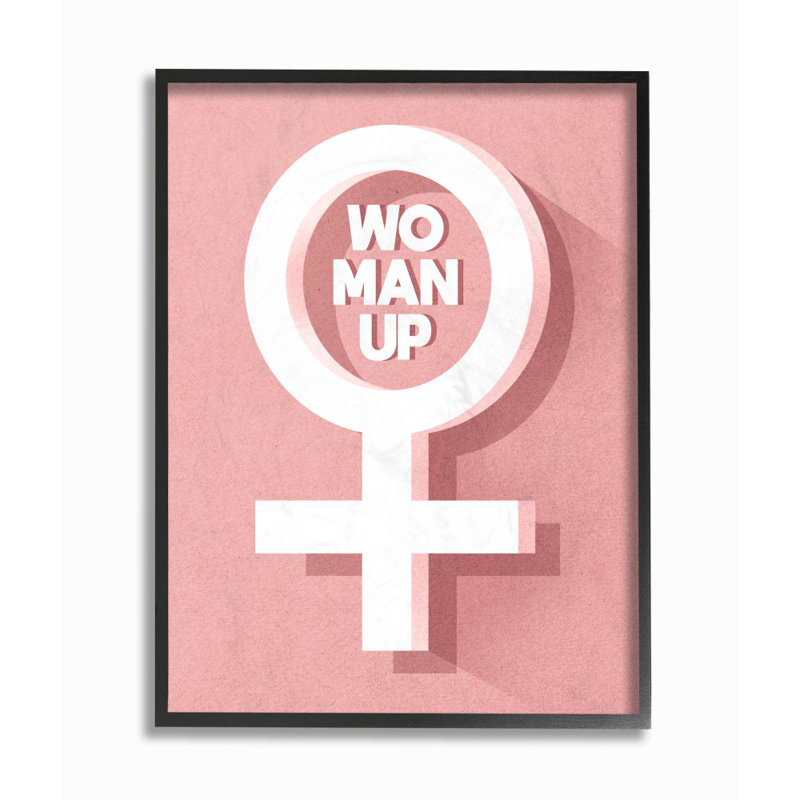 « féminin up féminin symbol », impression, Giclée encadrée noir minuit, H 14 po x l 11 po