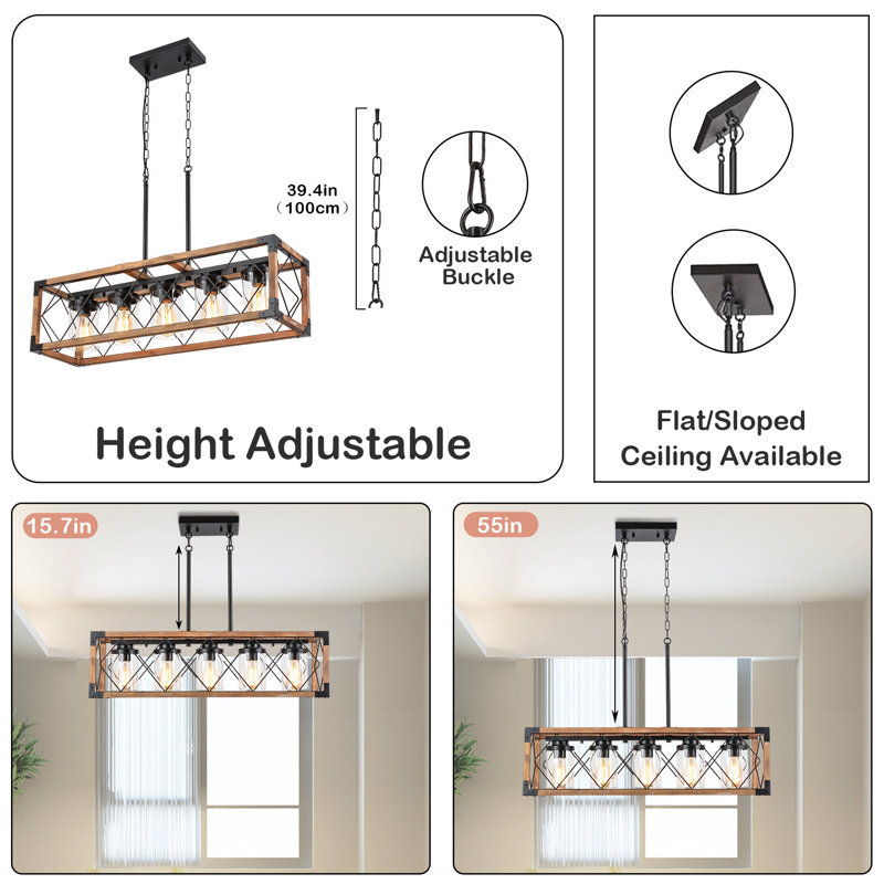 Éclairage pour îlot de cuisine 5 lumières 32,7 po
