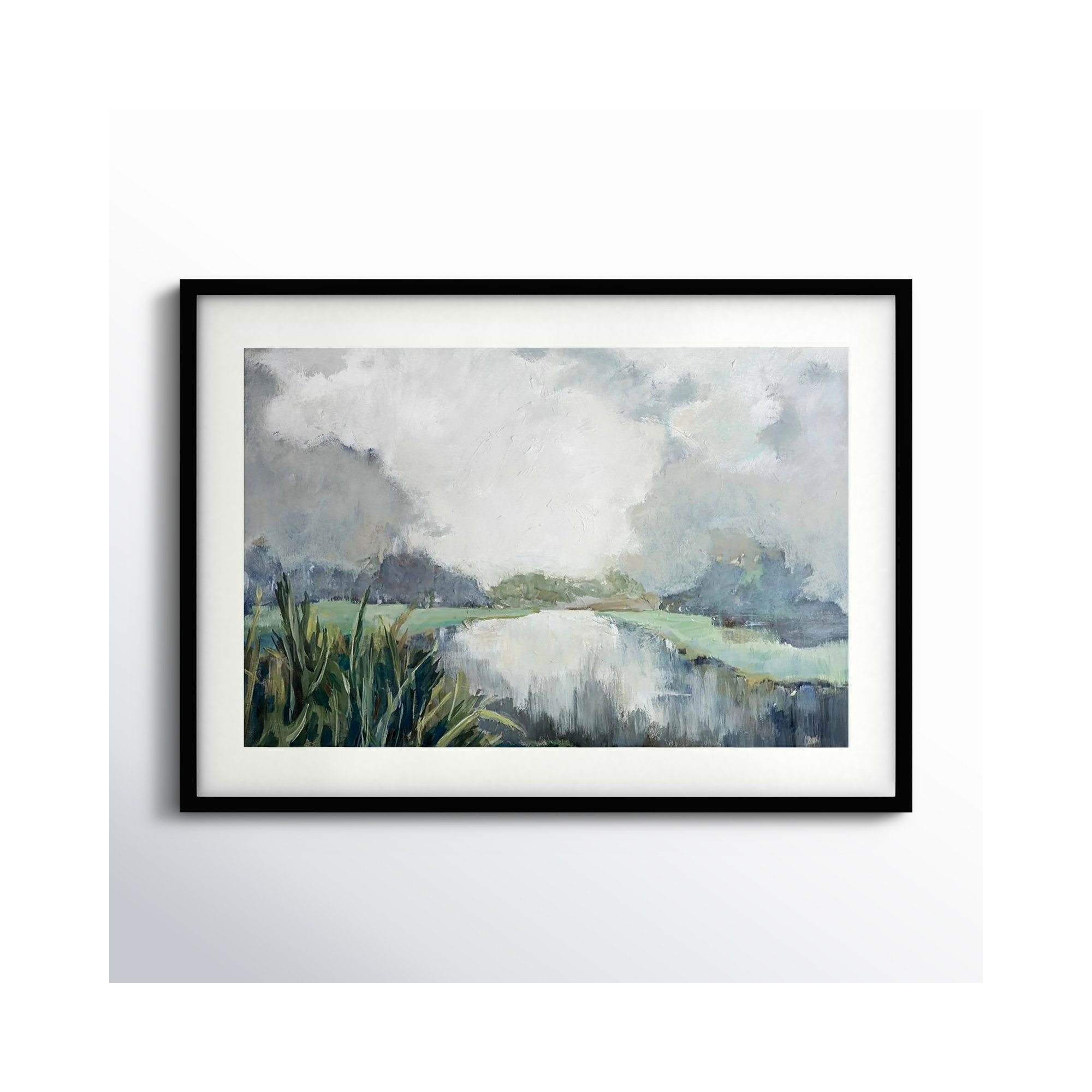 Passage by Mary Parker Buckley, Black, 31" H x 43" W, Framed Print