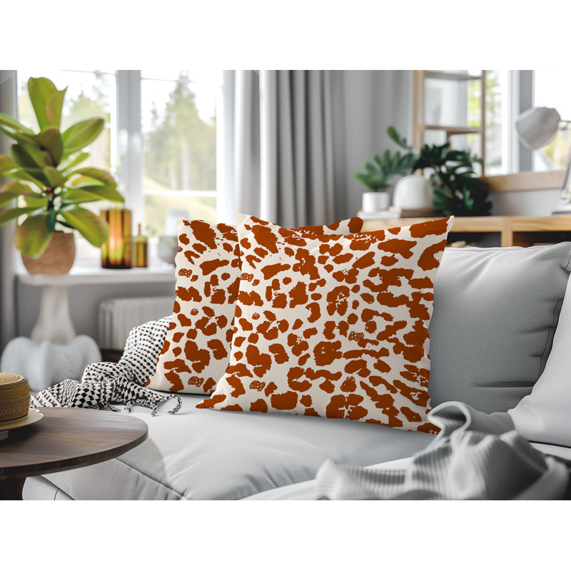 Coussin intérieur / extérieur Lexy, 18x18, Burnt Orange