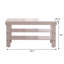 Banc à chaussures en bois massif de qualité avec fini blanc et étagère à chaussures - Meuble robuste et pratique facile à monter