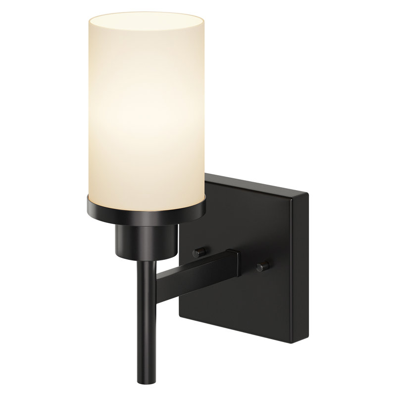 Éclairage pour salle de bain 1 lumière, Noir mat