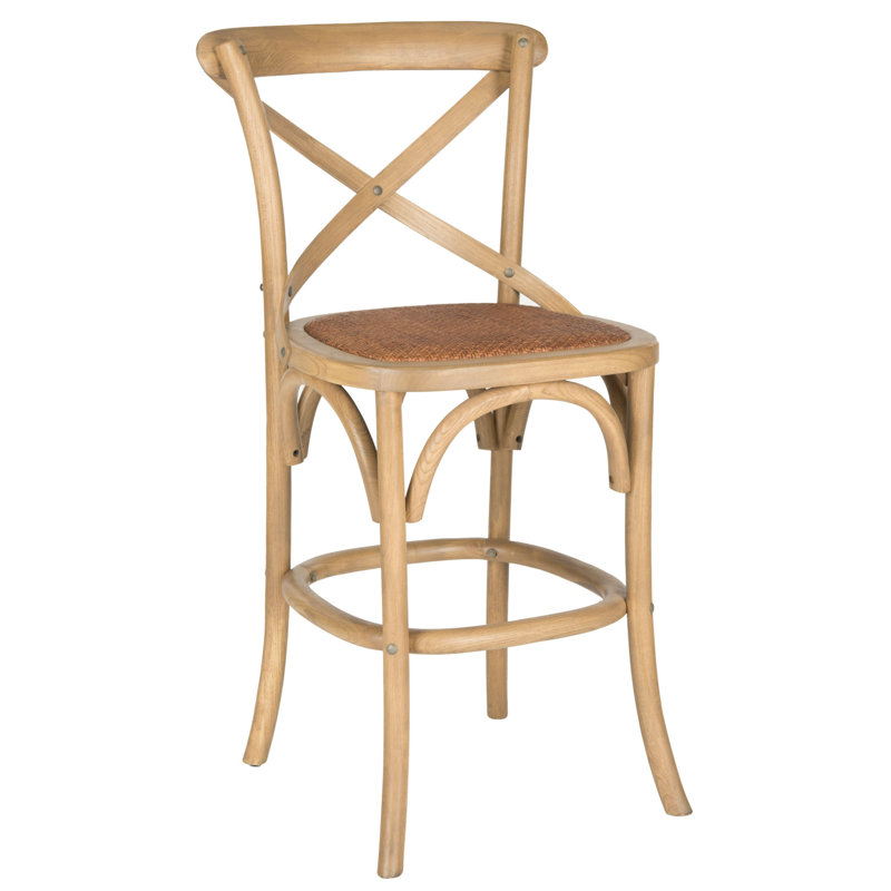 Tabouret de bar Willena, Tabouret de comptoir (siège d'une hauteur de 24 p, Brun foncé