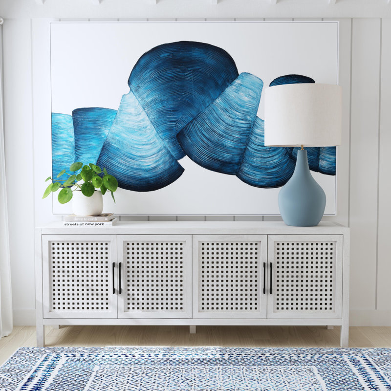 Lampe de table en céramique avec abat-jour blanc cassé Rawlins