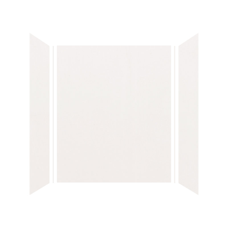 Expressions 60'' W 36'' D 72'' H Glue Up Solid Surface Wall, White