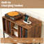 Record Player Stand With Charging Station, Turntable Stand End Sofa Side Table With Open Shelves, Metal Frame Albums Vinyl Record Storage Cabinet Holder For Living Room Bedroom-600155835