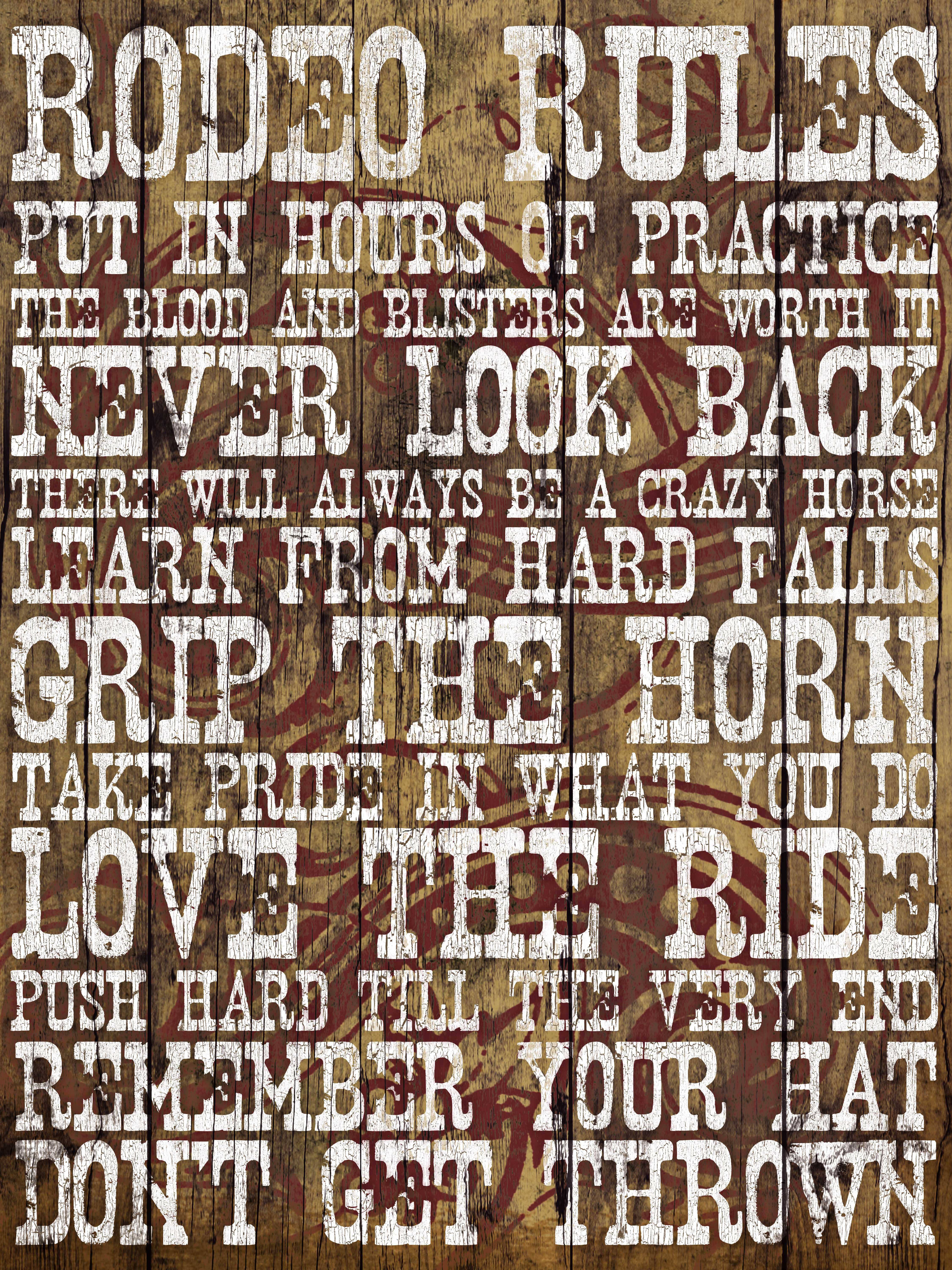 Tractor Rodeo Rules Trinx Rodeo Rules - Wrapped Canvas Graphic Art | Wayfair