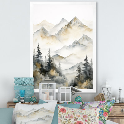 " Watercolor Lake And Forest Dream II "