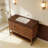 Modern Bathroom Vanity with Seamless Ceramic Sink and Gold Accent Free Standing Cabinet,  for Stylish and Efficient Storage-956515437-956515435