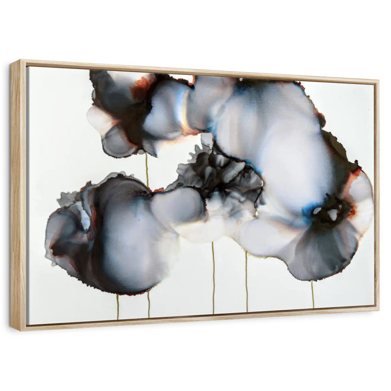 Sonnet noir I, Cadre flottant en bois naturel, 40 po x 27 po