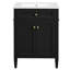 Meuble-lavabo de salle de bain avec 2 portes et tiroir coulissant, armoire de rangement de salle de bain avec lavabo, portes à fermeture en douceur avec organisateurs-117382957