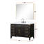 Ensemble de meuble-lavabo simple avec robinet et miroir