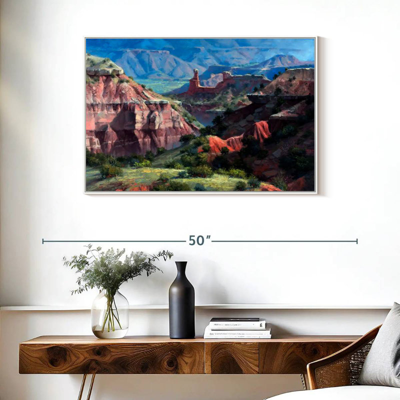 Palo Duro classique, Cadre flottant blanc, 37 po x 25 po