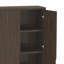 Bibliothèque moderne à 5 tablettes avec portes en noyer H 79 "x l 38" Rivington-116164050