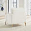 Chaise de salon moderne - revêtement en chenille moelleux avec base en or brossé-1152823307