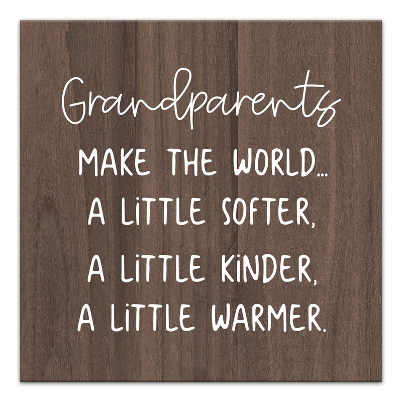 Grandparents Make The World - reproduction sur toile sans cadre