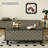 47.24" Black Solid Wood Rectangular Coffee Table