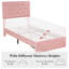 Ensemble de 2 têtes de lit tapissier simple à hauteur réglable avec tiroirs Murlene-1792197653